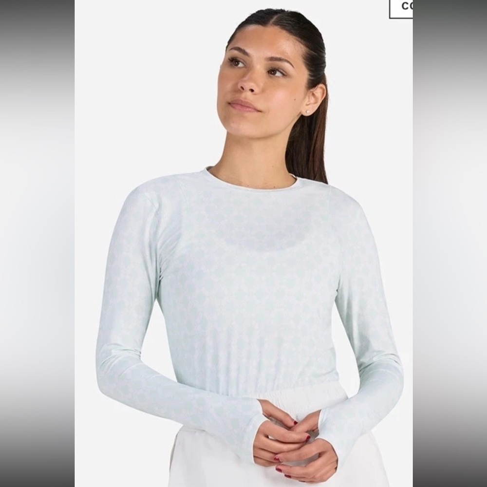 NWT Bad Birdie Cooling Long Sleeve Crew Golf Shirt | Saguaro | Size XS